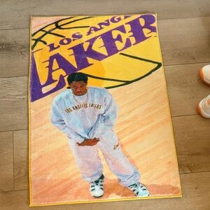 Los Angeles Lakers Rug with Kobe Bryant Player Design